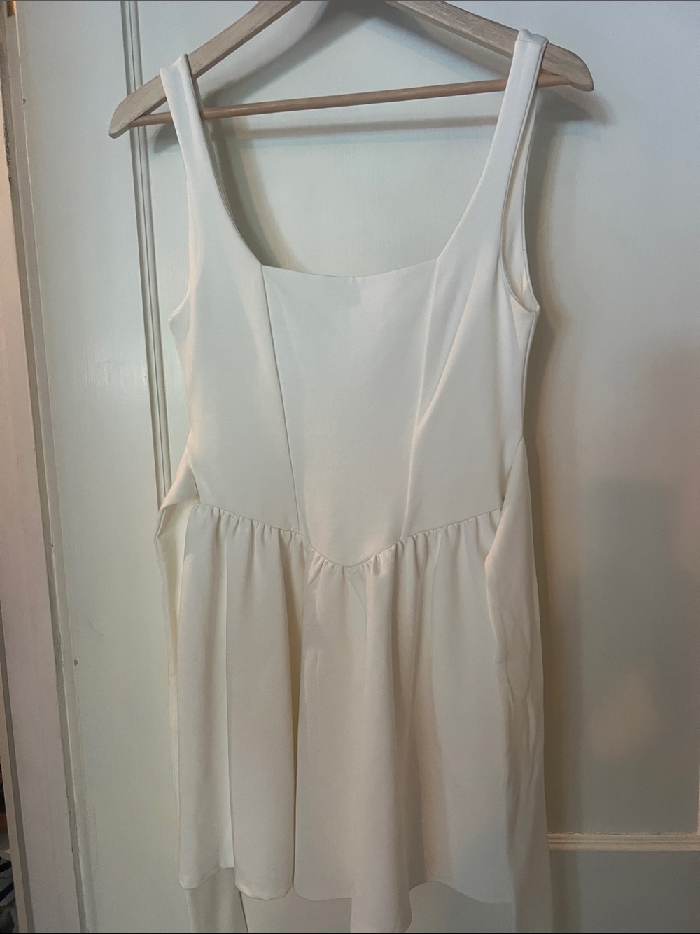 Altard State Women's White Square Neck Dress